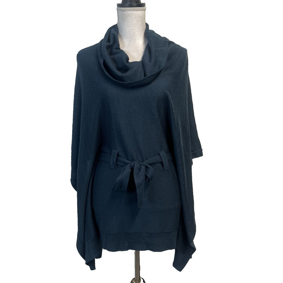 Mercer & Madison Poncho Sweater Women's Size S Teal Green Wool Oversized Boho - Picture 1 of 7